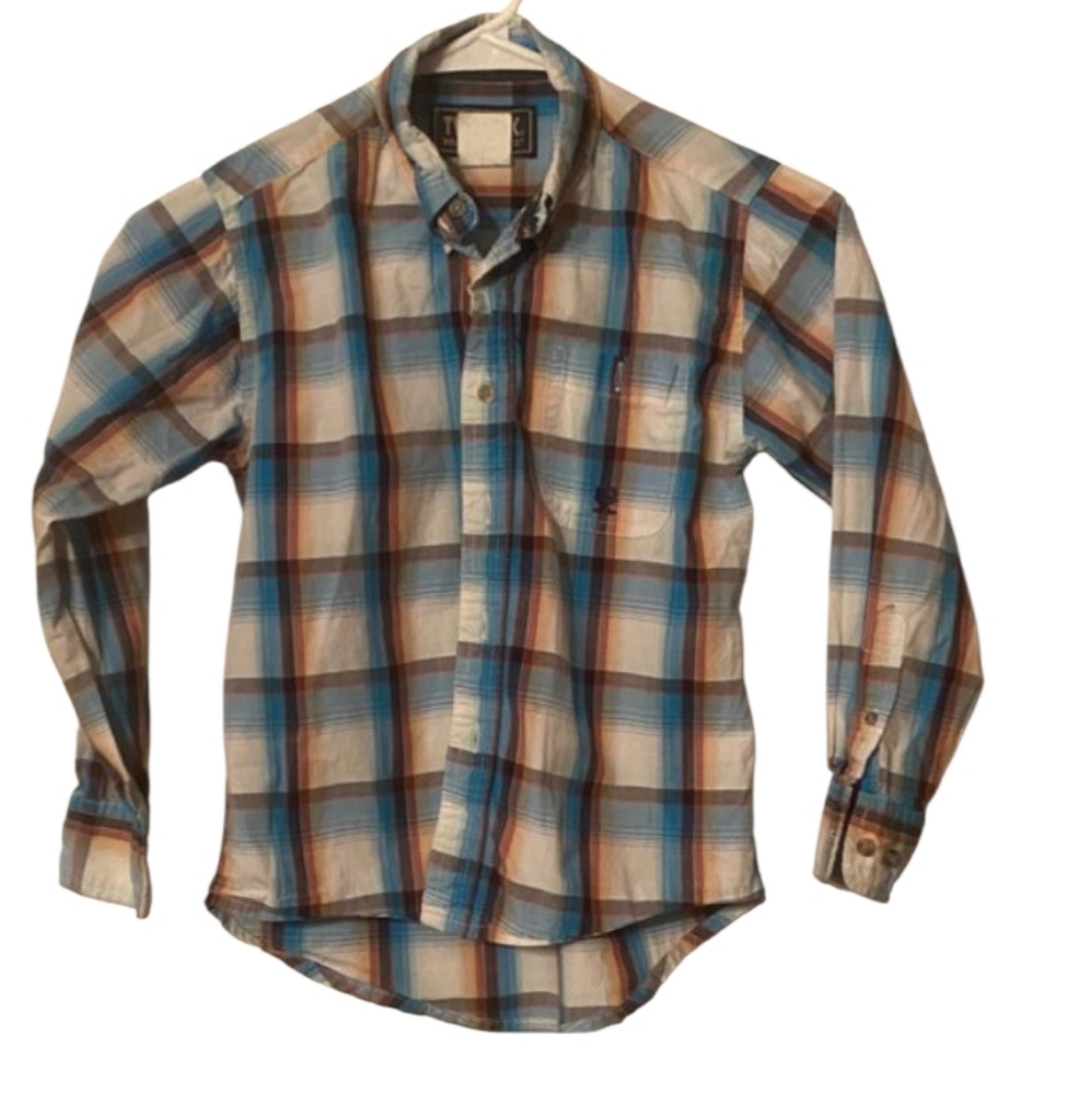 Twenty Blue and Brown Checkered Casual Shirt